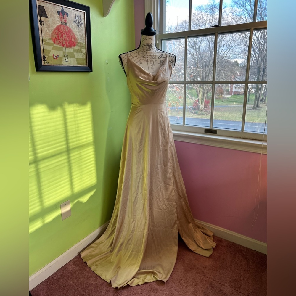 Beautiful Gold Full Length Dress